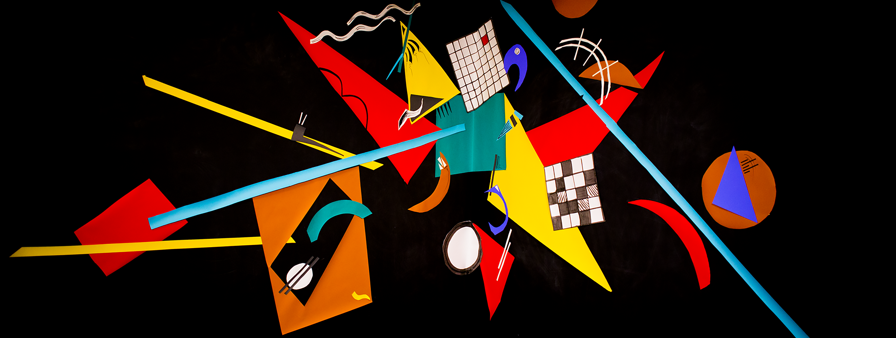 Modernist collage background created by HarvardX and Poetry in America production team