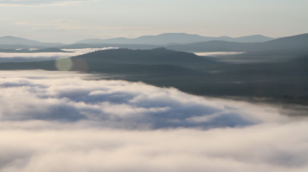 Mountain in the clouds