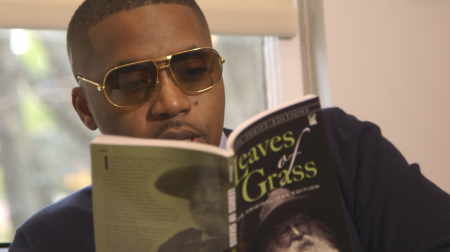 Hip hop artist Nas reads from the book, Leaves of Grass.
