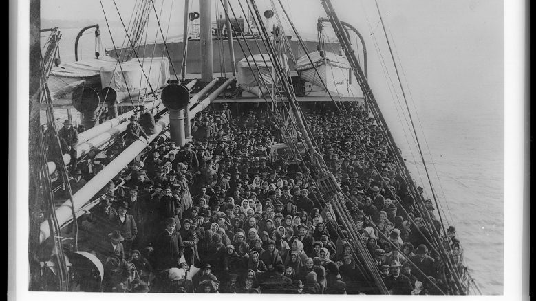 Photograph of immigrants crossing The Atlantic (1906)