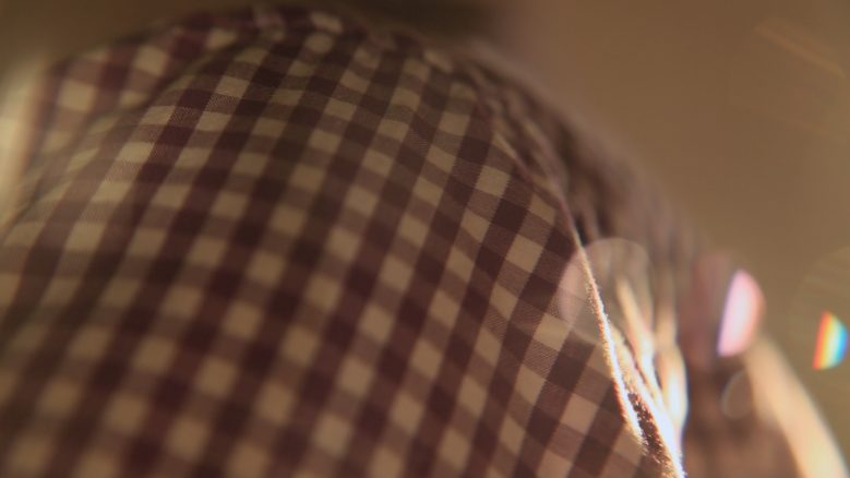 A close up of a plaid shirt