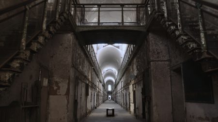 A corridor at the Eastern State Penitentiary in Philadelphia