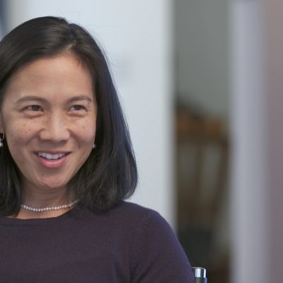 Portrait of Angela Duckworth smiling.