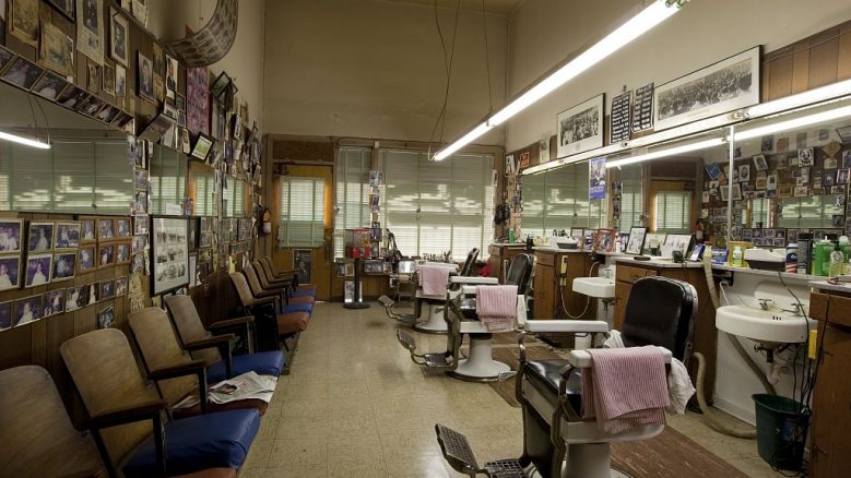 Malden Brothers Barber interior, located in Montgomery, Alabama