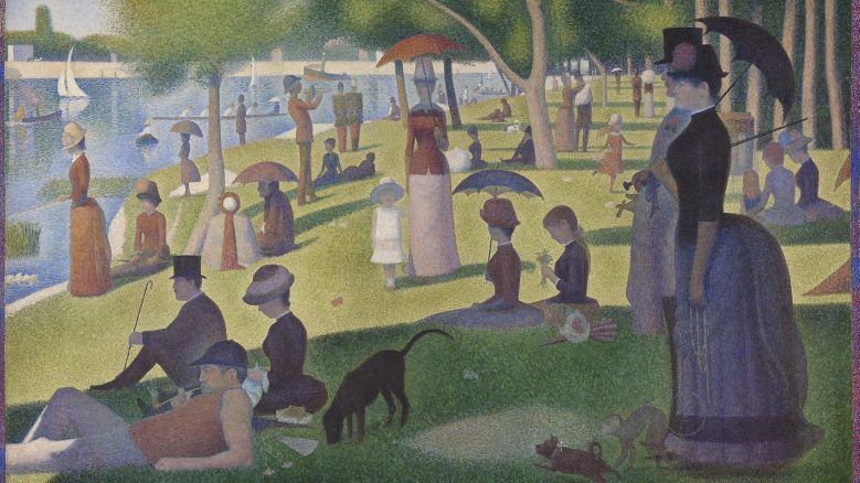 Georges Seurat,” A Sunday on La Grande Jatte — 1884″ (1884–8), oil on canvas