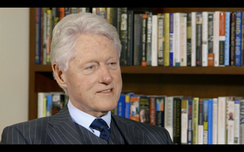 Portrait of Bill Clinton looking toward the right