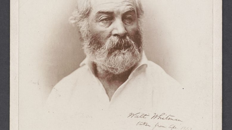 Portrait of American poet, Walt Whitman.