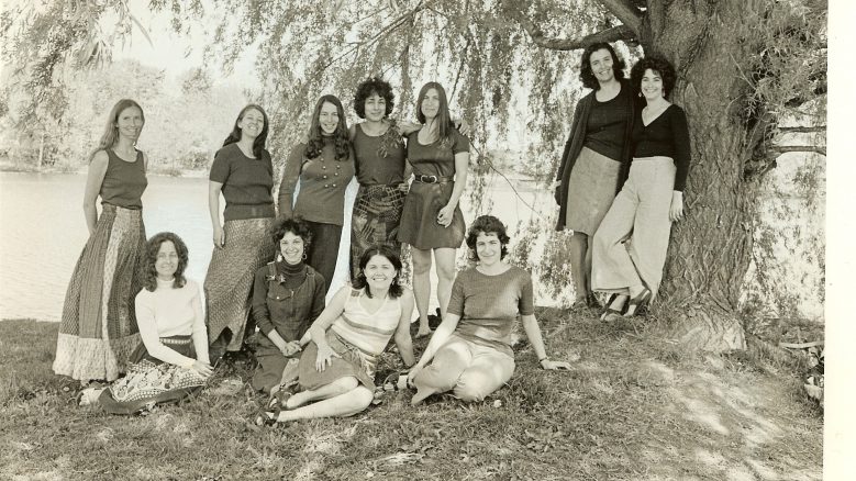 The original founders of the Boston Women's Health Book Collective pose for a photograph in the 1970s.