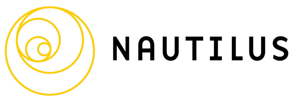 The yellow and black logo for Nautilus.