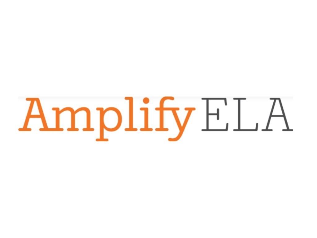 The orange and black logo for Amplify ELA.